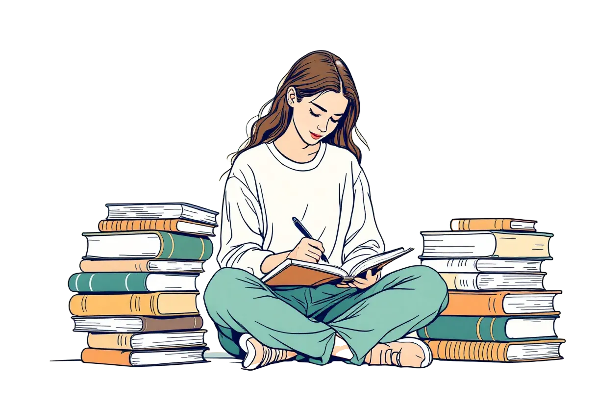 學生撰寫作業,搭配 AI 智慧評分輔助